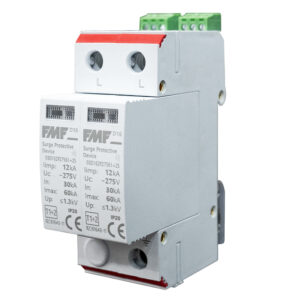 SUPRESOR DE TRANSIENTES RIEL DIN 2P TIPO 1+2 DPS UC 275V IMAX 60kA CON SEÑALIZACION REMOTA - 03D162P27561+2S - FMF077