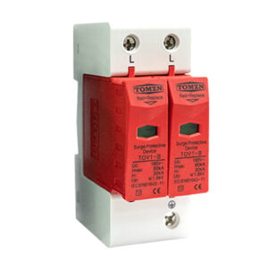 SUPRESOR DE TRANSIENTES DPS RIEL DIN 2P TIPO 2 ROJO UC 180V IMAX 60KA IN 30KA - TOV1-B - SUPRE031