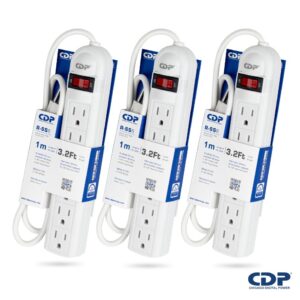 PAQUETE 3 REGLETAS CON SUP 90J  110/220VCA 1250W/2200W 6 SALIDAS R-SS6 CDP - CDP057