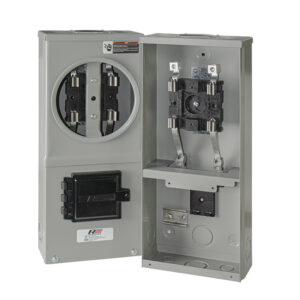 BASE MEDIDOR INTEGRADA SENCILLA RILEZ C/1 BREAKER QP 2X100 CON BORNER Y RIEL P/DPS ELK - BASE077