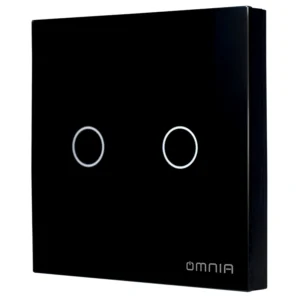 Apagador Inalámbrico SMART OMNIA RF 2 Vía Negro-IOT011