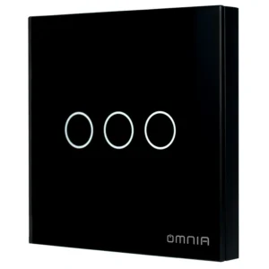 Apagador Inalámbrico SMART OMNIA RF 3 Vía Negro-IOT013